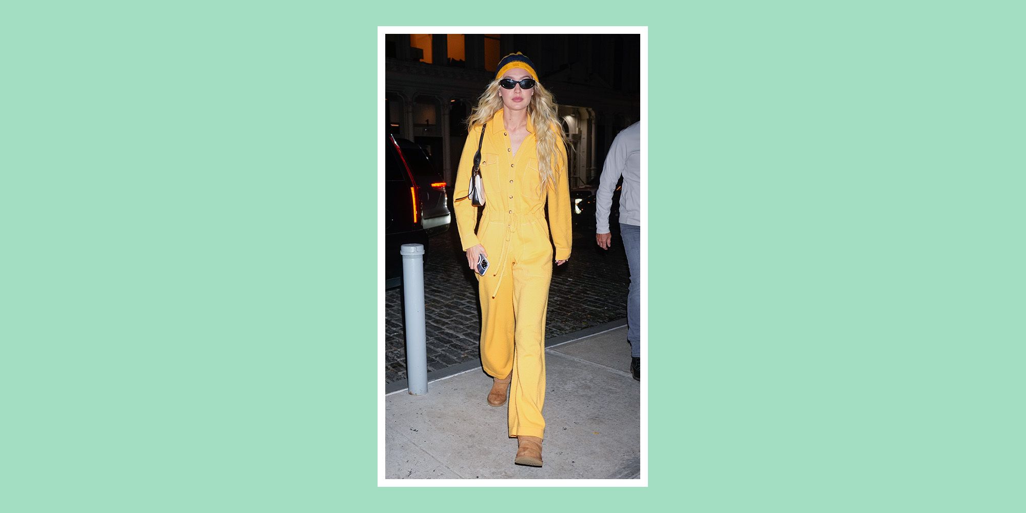 Splurge: Gigi Hadid's New York City Gentle Monster Silver Love Punch  Sunglasses, Sundry Striped Yoga Leggings, and Hogan Leather Platform  Sneakers – Fashion Bomb Daily